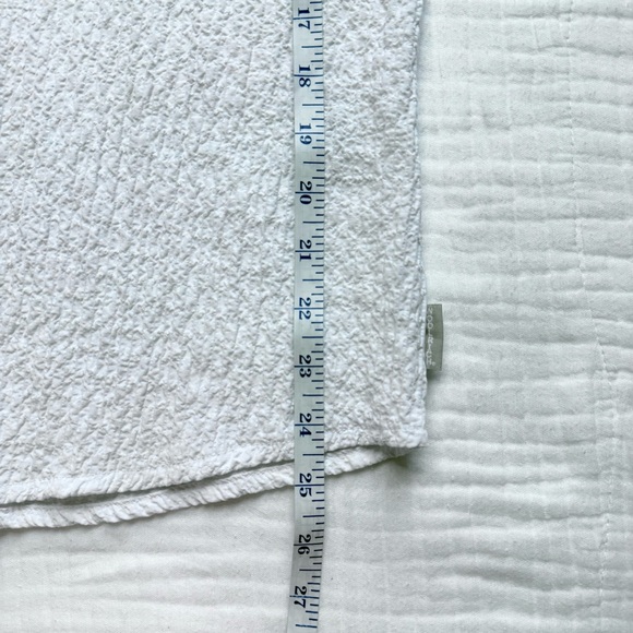 Woolrich 3/4 sleeve white textured blouse size XL -drawstring at elbows - Picture 5 of 10